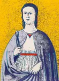 Saint Apollonia by Andy Warhol, 1984, Colour silkscreen on card, sold Dec 2018