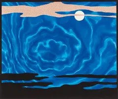 Roy Lichtenstein, Moonscape, 1965, Colour silkscreen on Rowlux