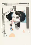 Richard Hamilton, Fashion plate, 1969/70, Photographic offset lithograph, silkscreen, pochoir, and collage, retouched with cosmetics, on card