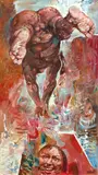 Willi Sitte, Reminiszenz an Tintoretto, 1984, Oil on fibreboard