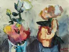 Untitled by Klaus Fußmann, 1992, Watercolour on card, sold Dec 2018