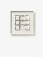 Klaus Staudt, Untitled, 1989/1990, Dispersion on wooden elements on panel in display case