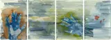 Günther Förg, Untitled, 2001, Watercolour on card, cut into 4 pieces. Each