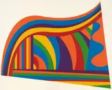 Sol LeWitt, Arcs and Bands in Color, 1999, Colour lithograph on card
