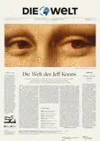Jeff Koons, Die Welt Newspaper, 2017, Digital colour inkjet print on card