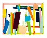 Imi Knoebel, Gartenbild, 2012/2014, Acrylic on plastic film, collaged