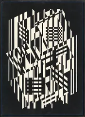 Victor Vasarely, AFA Negativ, 1957/1962, Tempera on panel