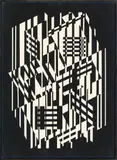 Victor Vasarely, AFA Negativ, 1957/1962, Tempera on panel