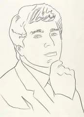 Frieder Burda by Andy Warhol, Around 1980, Graphite on card, sold Dec 2018