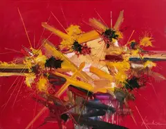 Georges Mathieu, Grâces Vagabondes, 1991, Oil on canvas
