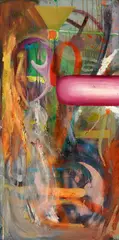 Albert Oehlen, Industrielle Elfen, 2001, Oil on panel
