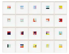 Faces 29-48 by Imi Knoebel, 2003-2005, 20-part work: each acrylic on plastic film, collaged. Each, offered Dec 2018