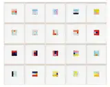 Faces 29-48 by Imi Knoebel, 2003-2005, 20-part work: each acrylic on plastic film, collaged. Each, offered Dec 2018