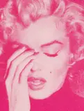 Russell Young, Marilyn Crying (light pink), Around 2013, Acrylic, silkscreen and diamond dust on canvas