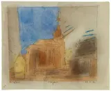 Lyonel Feininger, Süssenborn III, 1924, Watercolour and pen and ink drawing on greyish paper