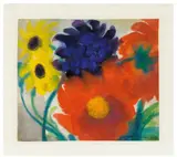 Emil Nolde, Rote, blaue und gelbe Blumen