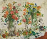 Max Peiffer Watenphul, Stilleben mit Rosen. Verso: Frauenbildnis mit Federhut