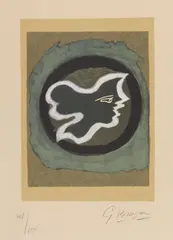 Profil Grec by Georges Braque, 1960, Colour lithograph on wove paper with watermark "Arches", sold Nov 2018