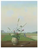 Herbert Böttger, Abendliche Landschaft, Circa 1935, Oil on canvas