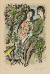 L'Oranger by Marc Chagall, 1975, Colour lithograph on wove paper with watermark "Arches", sold Nov 2018