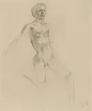 Otto Dix, Frauenakt. Verso: Skizze Frauenakt, 1923, Each pencil on firm wove paper