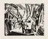 Lyonel Feininger, Mellingen Village (Dorf Mellingen), Mellingen, 1918, Woodcut on Japan laid paper