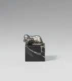 Liegender Fischotter mit Fisch by August Gaul, 1915, Silver sculpture, sold Nov 2018