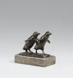 Zwei laufende Pinguine by August Gaul, 1911, Bronze, sold Nov 2018