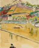 Würzburg by Erich Heckel, 1928, Watercolour over chalk drawing on firm wove paper, sold Nov 2018