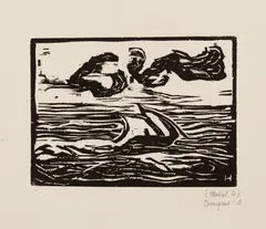 Segelboot by Erich Heckel, 1907, Woodcut on chamois-coloured wove paper, sold Nov 2018