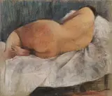 Willy Jaeckel, Weiblicher Rückenakt, liegend, 1929, Pastel on paper