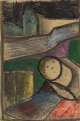 Figürliche Komposition by Ida Kerkovius, 1953, Coloured chalk and pencil on fine paper 30.7 x 20.5/, offered Nov 2018