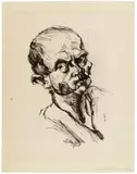 Ludwig Meidner, Selbstbildnis, 1918, Pen and ink over pencil sketch on wove paper