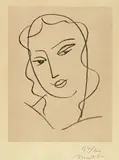 Etude pour la Vierge "Tête voilée" by Henri Matisse, Circa 1950/1951, Lithograph on thin China, rolled on Velin d'Arches, sold Nov 2018
