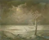 Carlo Mense, Winterliche Landschaft, Oil on canvas
