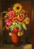Carlo Mense, Blumenvase, Circa 1935/1936, Oil on canvas