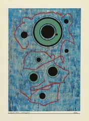 Otto Nebel, Aufbegehr, 1933, Mixed media on paper, mounted behind cream-coloured original card mask (