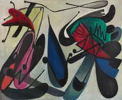 Komposition by Georg Meistermann, 1952, Oil on canvas, sold Nov 2018