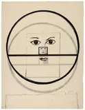 Man Ray, Untitled (Shadow Drawing), Circa 1970, Mixed media and collage on wove paper with watermark "Arches" 74 x
