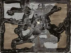 Untitled by Fritz Winter, 1934, Mixed media on Japan paper on card, sold Nov 2018