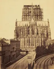 Anselm Schmitz, Cologne Cathedral (view from the South and East), 1877/78. 1879, 2 albumen prints