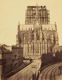 Anselm Schmitz, Cologne Cathedral (view from the South and East), 1877/78. 1879, 2 albumen prints