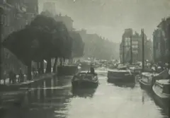 Heinrich Kühn, Untitled (Rotterdam), 1899, Combination gum dichromate print on textured water colour paper