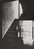 Dr. Franz Stoedtner, Treppe, Doppelwohnhaus, Bauhaussiedlung Dessau, c. 1926, Vintage gelatin silver print on Agfa-Brovira paper