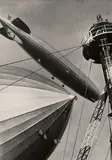 Dr. Paul Wolff Alfred Tritschler, Landung der 'LZ 129' und 'Graf Zeppelin' in Friedrichshafen, 1936, Vintage gelatin silver print hand tinted