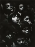 Jürgen Heinemann, Kindergruppe bei einem Gottesdienst, Brasilien, 1962, Vintage ferrotyped gelatin silver print