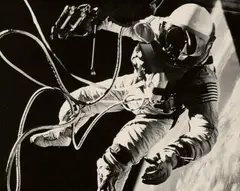 Edward H. White over New Mexico, Gemini IV by Nasa, 1965, Vintage ferrotyped gelatin silver print, sold Nov 2018