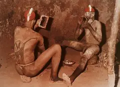 Untitled (from the series: Die Nuba) by Leni Riefenstahl, 1962-69, Vintage chromogenic print on Kodak paper, offered Nov 2018