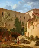 Leo von Klenze, Roman Architectural Veduta with the Cloaca Maxima, Oil on copper