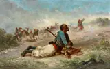 French School, 19th century, The Wounded Trumpeter